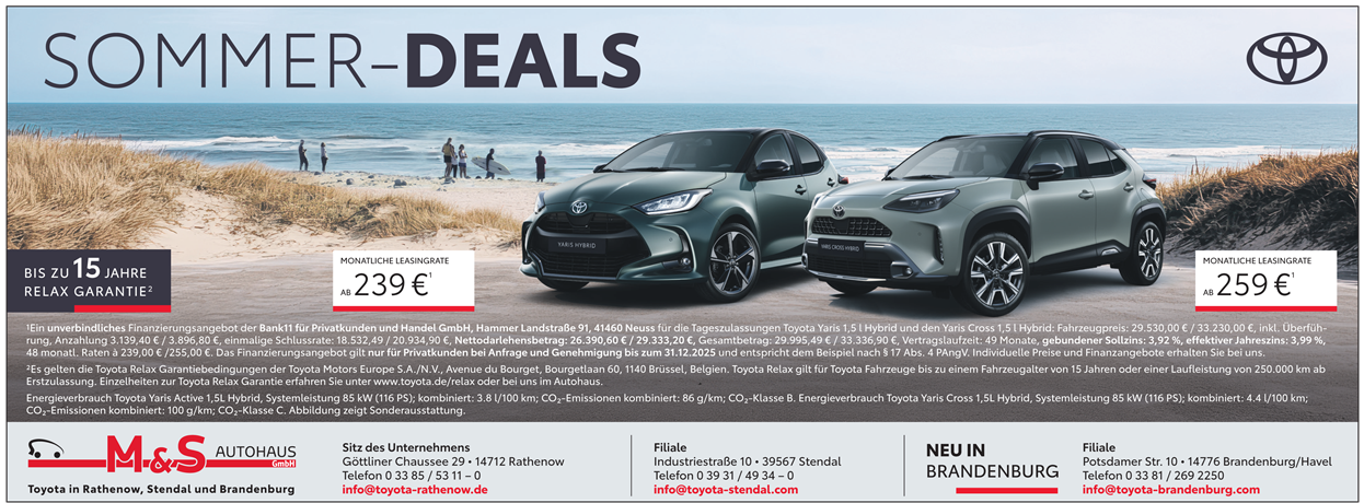 Anzeige Autohaus Schulz Toyota
